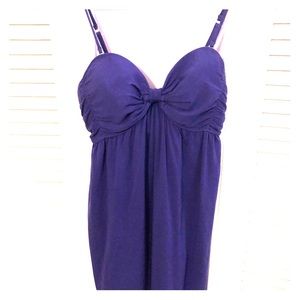 Sexy, cotton, purple dress w adjustable straps